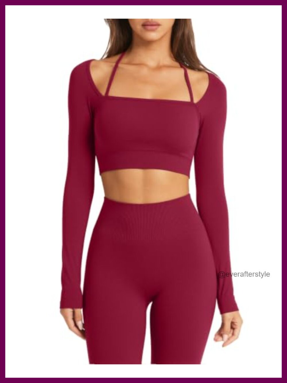 Women's Workout Set 2 Piece Seamless Ribbed Crop Top Leggings Nylon Spandex Gym